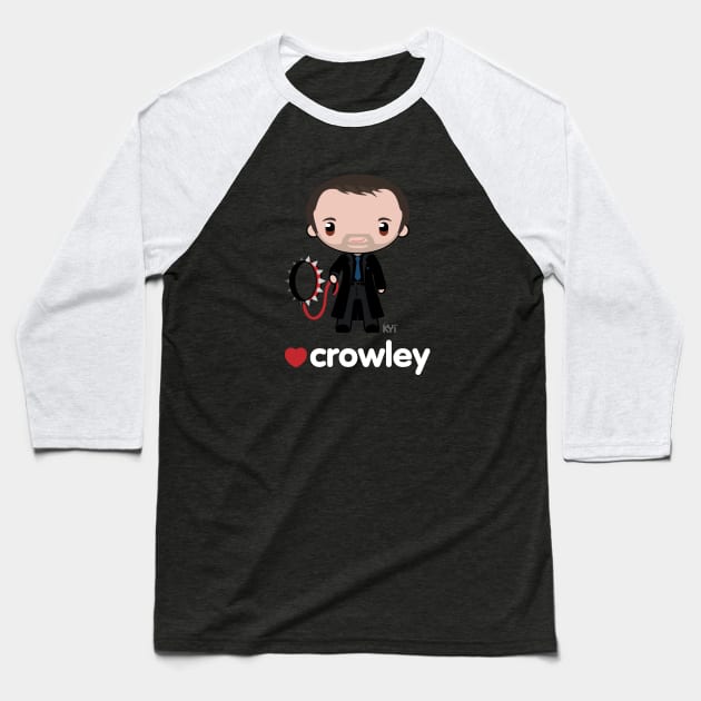 Love Crowley - Supernatural Baseball T-Shirt by KYi